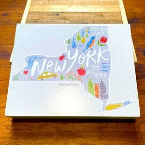 🖼 Wood Block Print • New York State